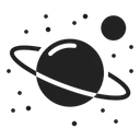 Free Space Galaxy Planet Icon