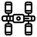 Free Space Station Spaceship Spacecraft Icon