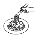 Free White Line Spaghetti Illustration Spaghetti Cuisine Icon