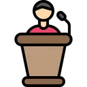 Free Speech Podium Mic Icon