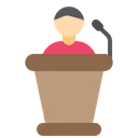 Free Speech Podium Mic Icon