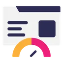 Free Performance Speedometer Dashboard Icon
