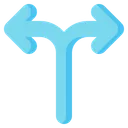 Free Split Arrow  Icon