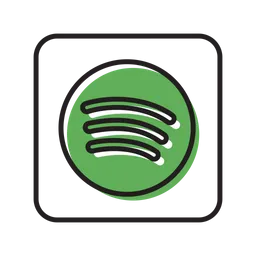 Free Spotify Logo Icon - Download in Colored Outline Style