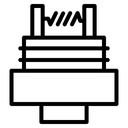 Free Spulenbehälter  Symbol