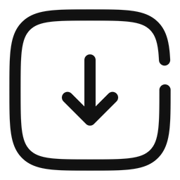 Free Square arrow down  Icon