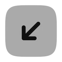 Free Square arrow left down  Icon