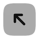 Free Square Arrow Left Up Icon