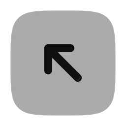 Free Square arrow left up  Icon