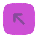 Free Square arrow left up  Icon