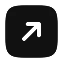 Free Square Arrow Right Up Icon