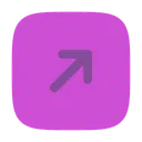 Free Square arrow right up  Icon