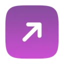 Free Square Arrow Right Up Icon