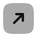 Free Square Arrow Right Up Icon