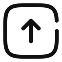 Free Square arrow up  Icon