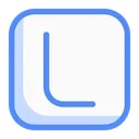 Free Square L Letter Letter Sign Icon