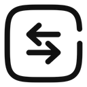 Free Square sort horizontal  Symbol