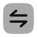 Free Square Transfer Horizontal Icon
