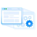 Free Staging Website Browser Gears Icon