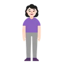 Free 서 있는 평평한 가벼운 아이콘