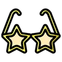 Free Star Glasses Glasses Party Glasses Icon