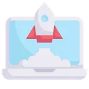 Free Startup Rocket Lunch  Icon