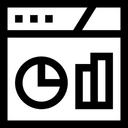 Free Statistics Banking Bargraph Icon