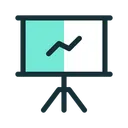 Free Statistics Graph Presentation Icon