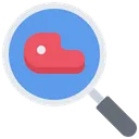 Free Search Magnifier Steak Icon
