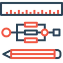 Free Stift Bleistift Lineal Icon