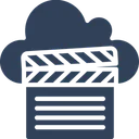 Free Cloud Computing Clapper Nuage Multimedia Icône