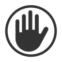 Free Stop Hand Touch Icon