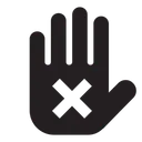 Free Stoppen Sie den Kontakt mit der Hand  Symbol