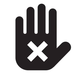 Free Stoppen Sie den Kontakt mit der Hand  Symbol