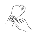 Free White Line Hand With Stopwatch Illustration Stopwatch Timer Icon
