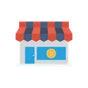 Free Store Shop Bitcoin Icon