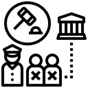 Free Strafrechtlich verfolgen  Symbol