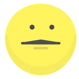 Free Straight Emoji Icon