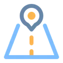 Free Strassenkarte Route Standortmarkierung Symbol