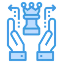 Free Hand Schach Strategie Symbol