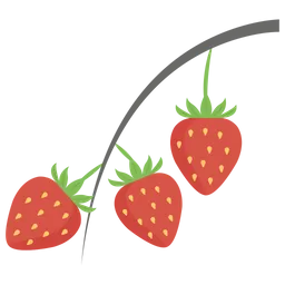 Free Strawberries In Garden  Icon