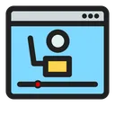 Free Streaming Video Media Icon