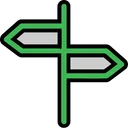 Free Travel Filled Street Road Icon
