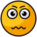 Free Stressed Face Emoticon Stressed Emoji Icon