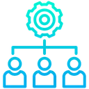 Free Management Organization Work Flow Icon