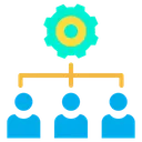 Free Management Organization Work Flow Icon