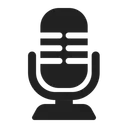Free Microphone Haut Contraste Icône