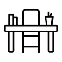 Free Desk Table Furniture Icon