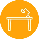 Free Study Table Studying Icon