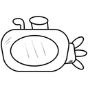 Free Submarine Underwater Torpedo Undersea Icon